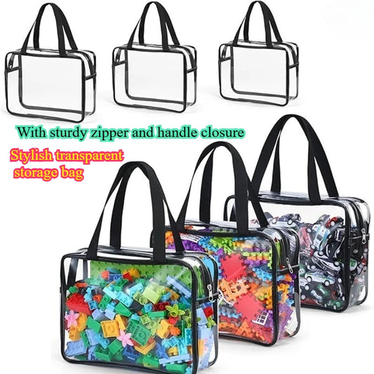 Large Transparent Storage Bag with Handle