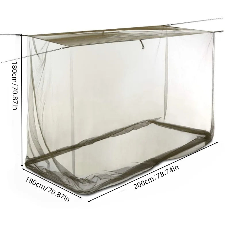Travel easy to carry outdoor single folding bed mosquito net military green summer mosquito nets