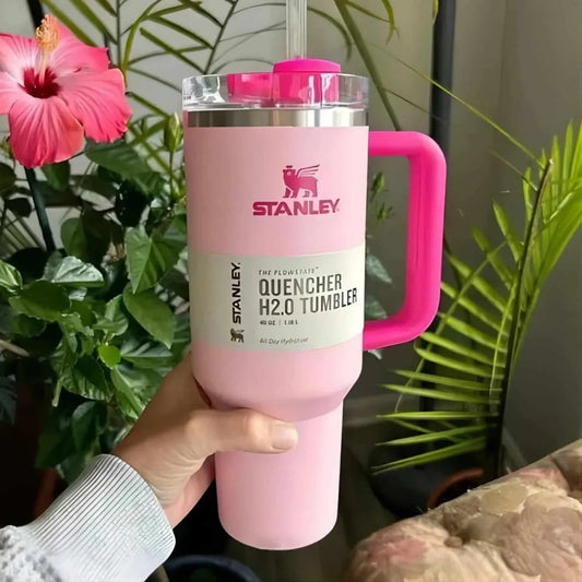 Stanley Tumbler 40oz (1200ml) – Stainless Steel Vacuum Insulated Cup with Straw & Lid | Leakproof Travel Tumbler Mug for Hot & Cold Drinks | Coffee Thermos Water Bottle for Gym, Office, Outdoor & Gifts | Tumbler Accessories Tumbler With Straw